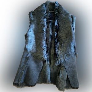 Women sleeveless Faux Fur Vest Jacket Coat